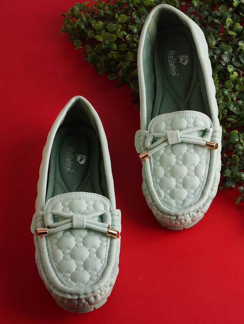 green pu slip on loafers - 19110458 - Very Small Image - 1