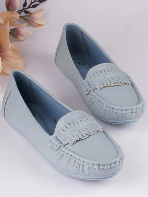 blue pu slip on loafers - 19110461 - Very Small Image - 1