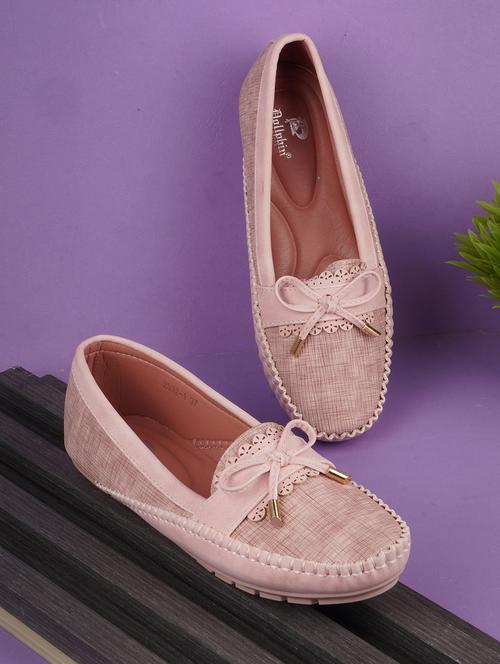 pink pu slip on loafers - 19110462 - Very Small Image - 1