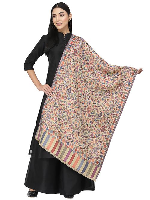 women's leaf print print stole - 19111280 - Very Small Image - 1