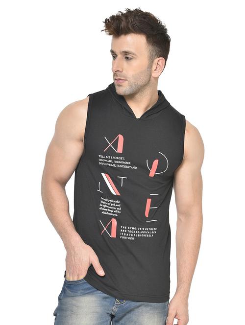 hooded neck printed t-shirt  - 19111781 - Very Small Image - 1