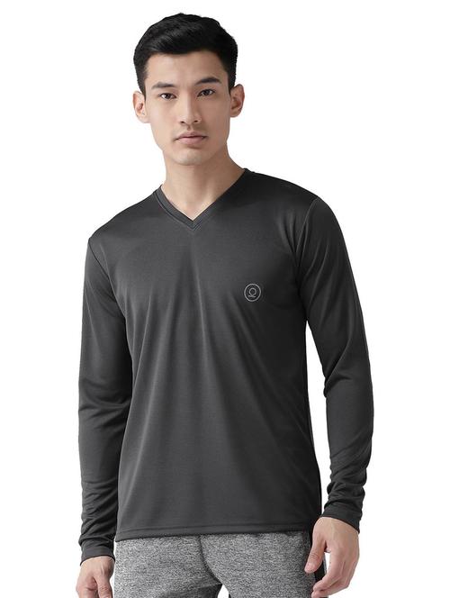 v neck solid t-shirt - 19112756 - Very Small Image - 1