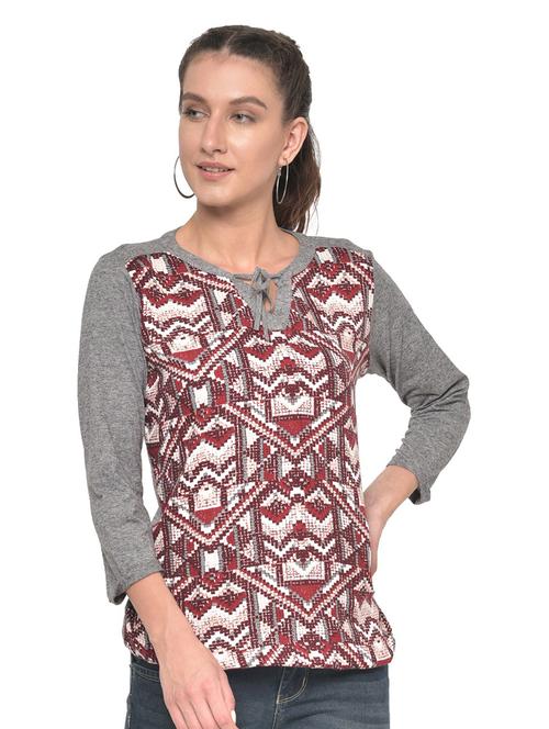 red cotton regular tshirt - 19113122 - Very Small Image - 1