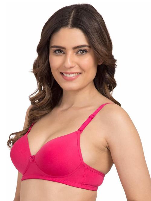 pink solid regular bra - 19113192 - Very Small Image - 1