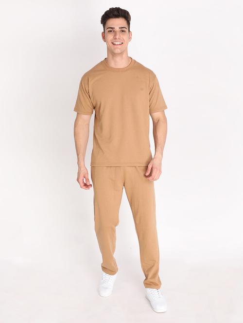 brown solid track pant full length track suit - 19113696 - Very Small Image - 1