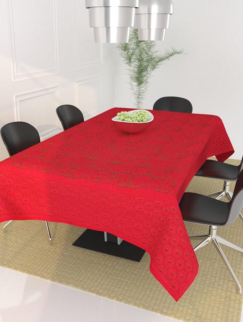 premium quality poly cotton 6 seater dining table cover (60x90 inch) - 19114909 - Very Small Image - 1