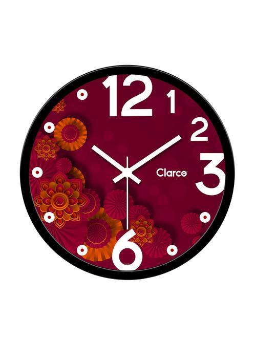 designer analogue round wall clock for home/living room/bedroom/kitchen/office (12 x 12 inch / 30 x 30 cm) - 19116524 - Very Small Image - 1