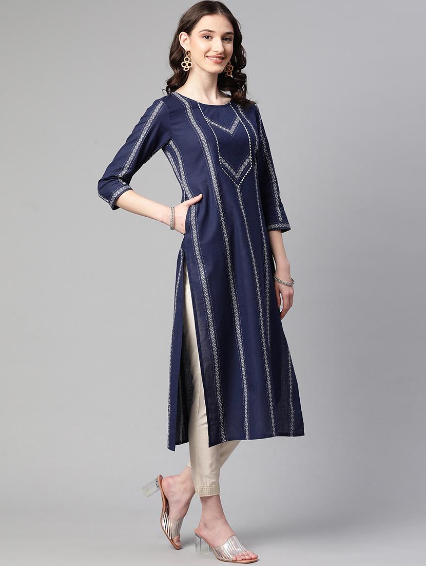 women's straight kurta - 19116931 - Standard Image - 2