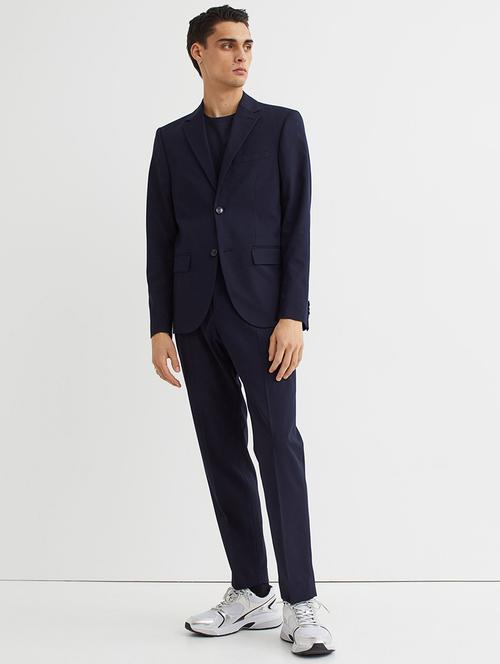 men notched collar single breasted formal blazer - 19116993 - Very Small Image - 1