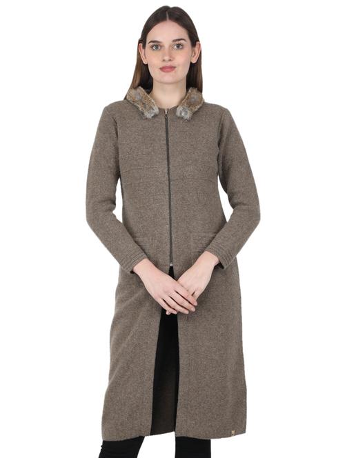 shirt collar solid coat - 19119305 - Very Small Image - 1