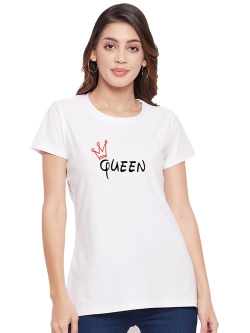 comfy elegant women short sleeve regular t-shirts (white) - 19120388 - Very Small Image - 1