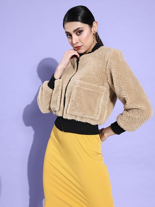 solids faux fur jacket - 19120756 - Very Small Image - 1