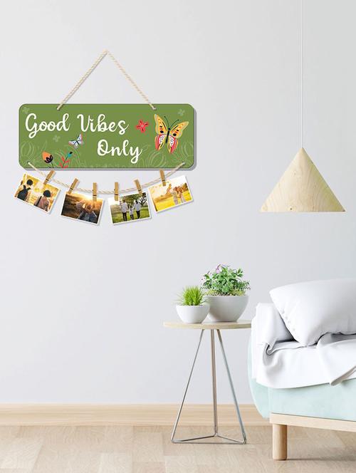 good vibes only wall hanging with string and six clips for home decor (wh_7808n) - 19120962 - Very Small Image - 1