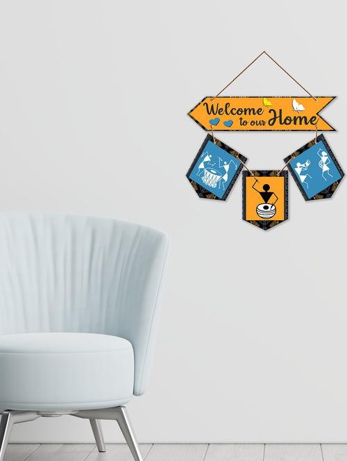 welcome quote decorative wooden wall hanging for home decor office(wh_6411n) - 19121500 - Very Small Image - 1