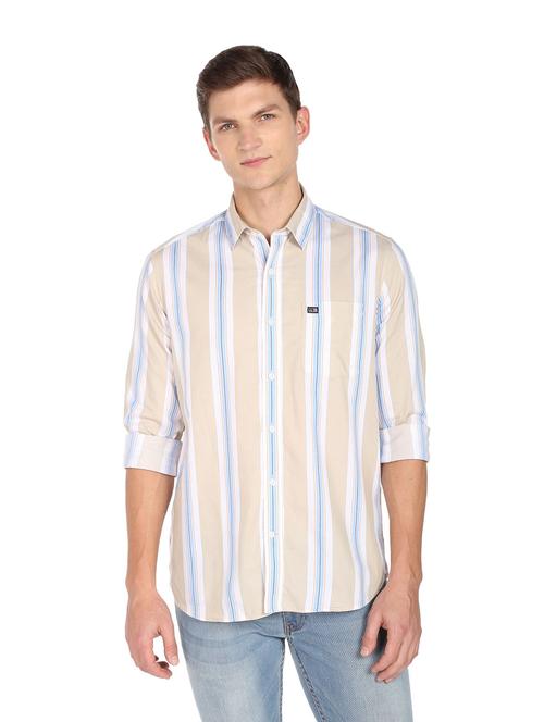 mens stripes casual shirt - 19123433 - Very Small Image - 1