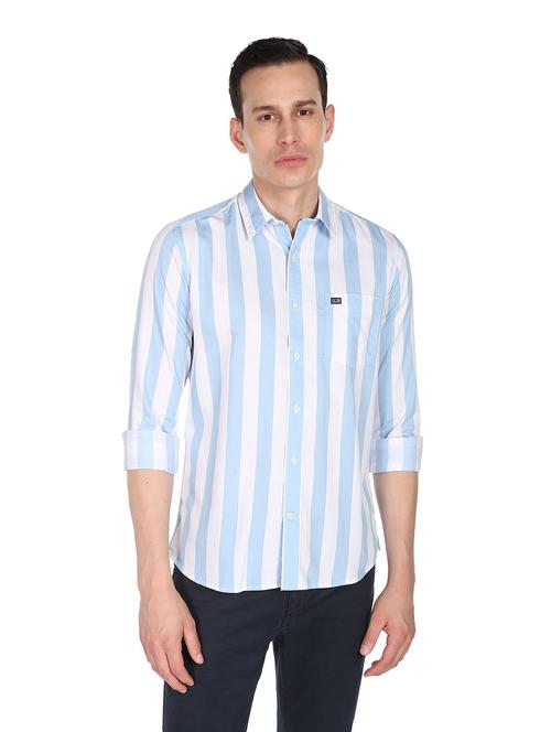mens stripes casual shirt - 19123442 - Very Small Image - 1