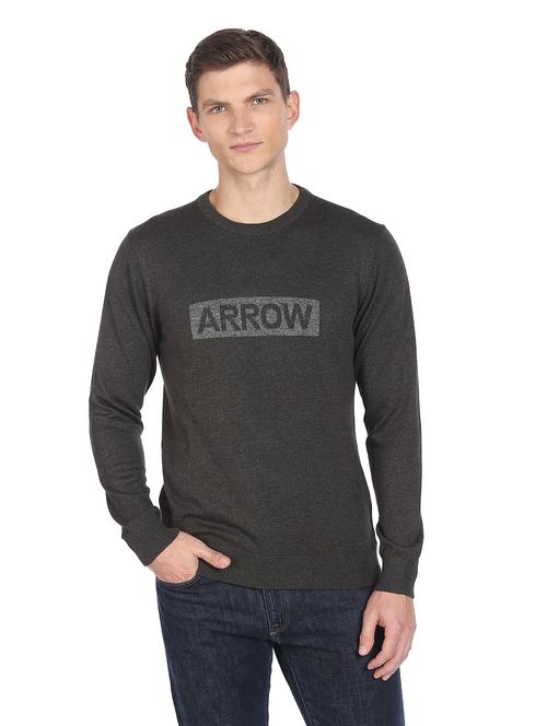 round neck printed pullover - 19123589 - Very Small Image - 1