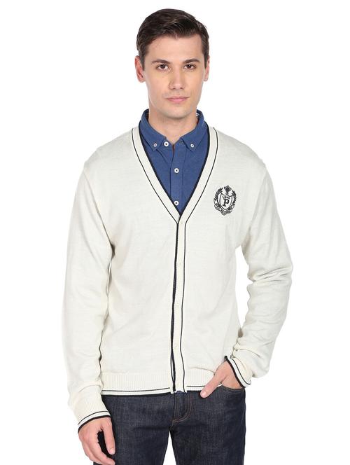 v-neck solid pullover - 19123595 - Very Small Image - 1