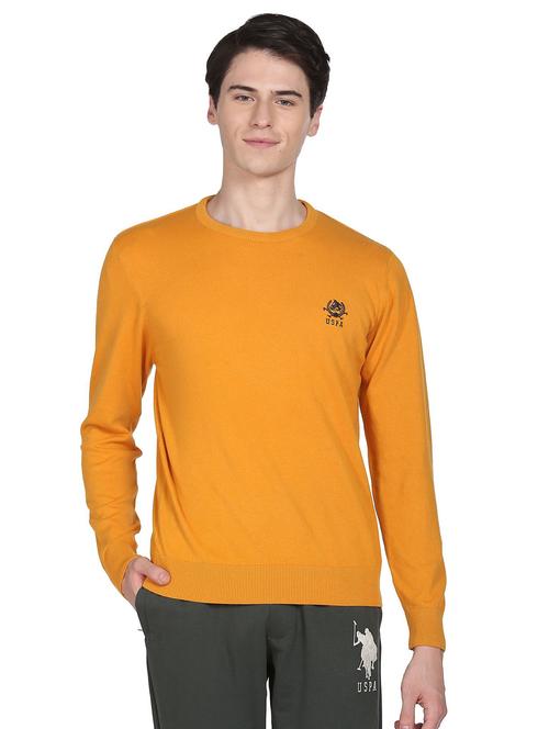 round neck solid pullover - 19123601 - Very Small Image - 1