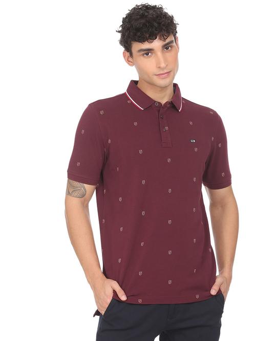 red printed polo t-shirt - 19123893 - Very Small Image - 1