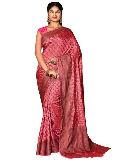 peach dupion banarasi saree with blouse - 19126188 - Very Small Image - 1