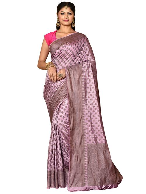 pink dupion banarasi saree with blouse - 19126193 - Very Small Image - 1