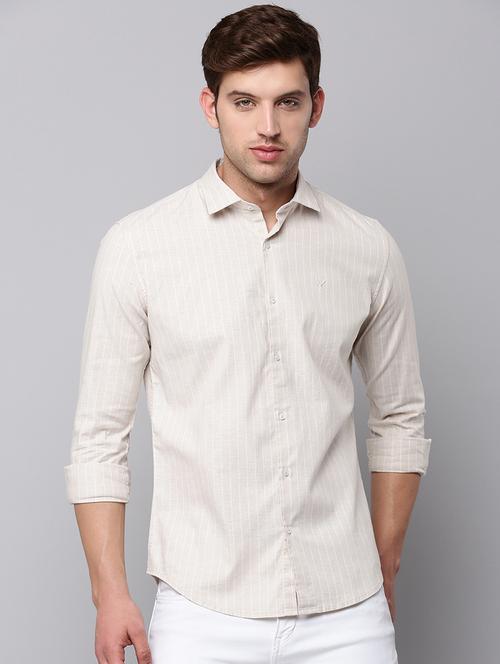 mens stripes casual shirt - 19126257 - Very Small Image - 1