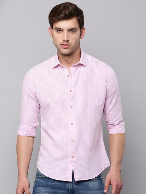 mens stripes casual shirt - 19126260 - Very Small Image - 1