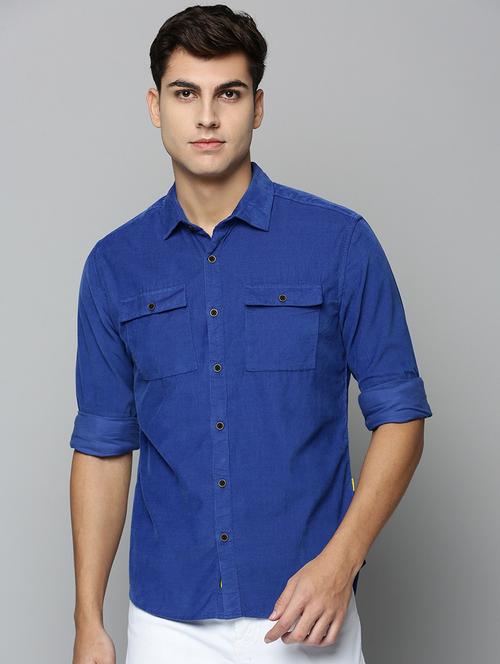 mens solid casual shirt - 19126293 - Very Small Image - 1
