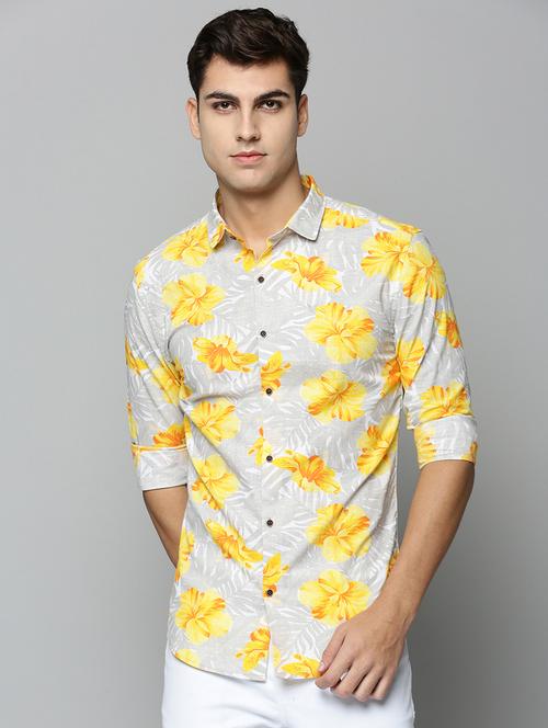 mens florals casual shirt - 19126306 - Very Small Image - 1