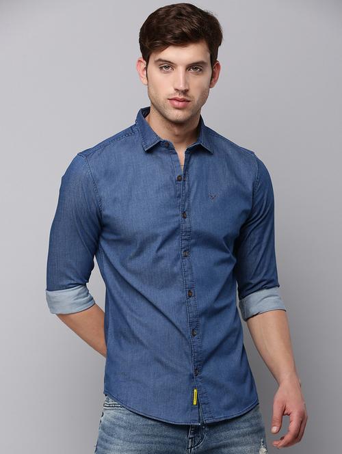 mens solid casual shirt - 19126327 - Very Small Image - 1