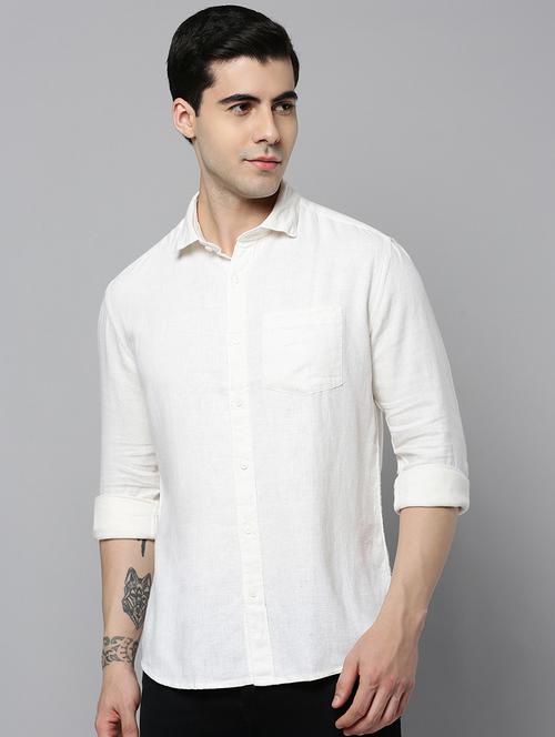 mens solid casual shirt - 19126348 - Very Small Image - 1