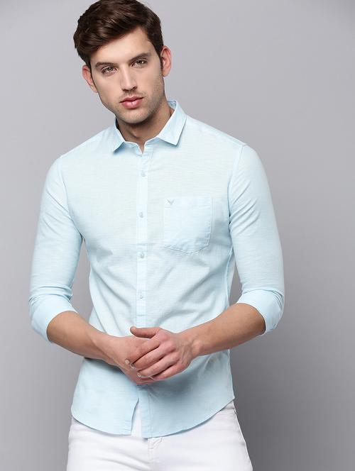 mens solid casual shirt - 19126381 - Very Small Image - 1