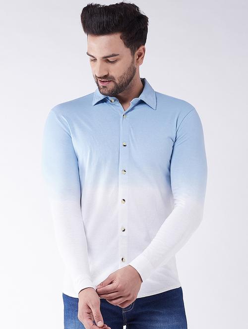 mens ombre casual shirt - 19126858 - Very Small Image - 1