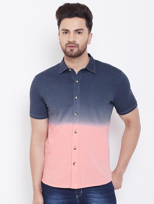 mens ombre casual shirt - 19126859 - Very Small Image - 1