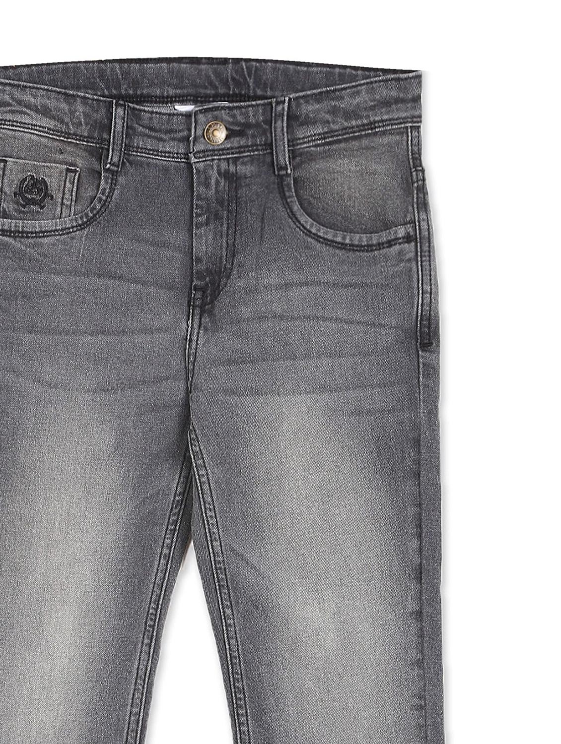boy's plain skinny fit jeans - 19128564 - Standard Image - 3