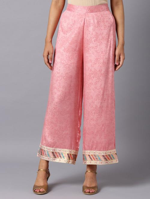 pink printed palazzo - 19128671 - Very Small Image - 1