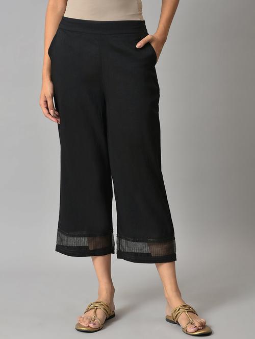 black viscose palazzos - 19128690 - Very Small Image - 1