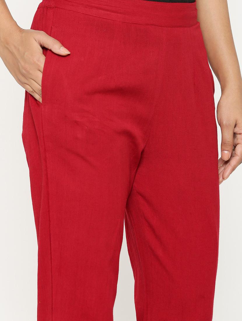 women solid cigarette pant - 19129022 - Standard Image - 3