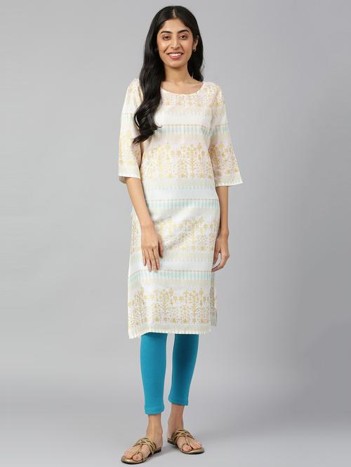 women's straight kurta - 19130446 - Very Small Image - 1