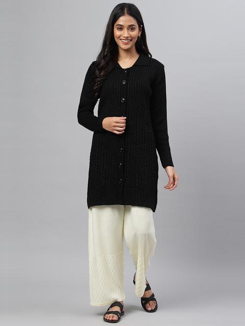 solids acrylic regular cardigan - 19130805 - Very Small Image - 1