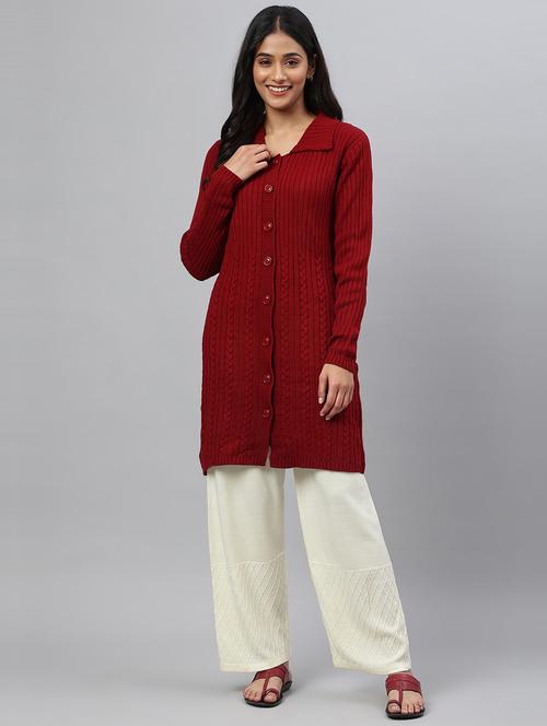 solids acrylic regular cardigan - 19130807 - Very Small Image - 1