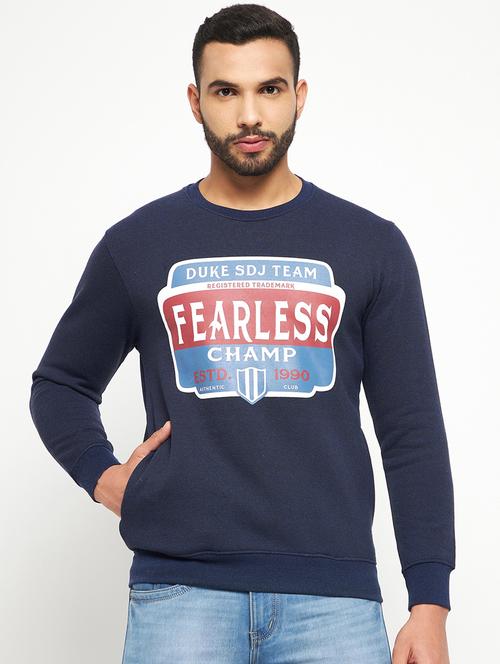  cotton blend chest print sweatshirt - 19131664 - Very Small Image - 1