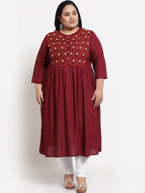 women's flared kurta - 19132324 - Very Small Image - 1