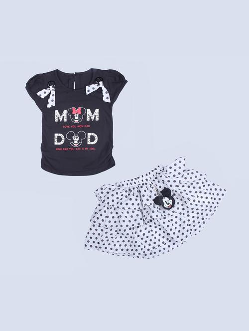 girls printed top and skirt set - 19134336 - Very Small Image - 1