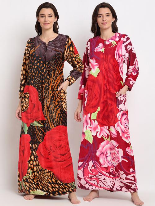 pack of 2 printed nighties - 19136503 - Very Small Image - 1