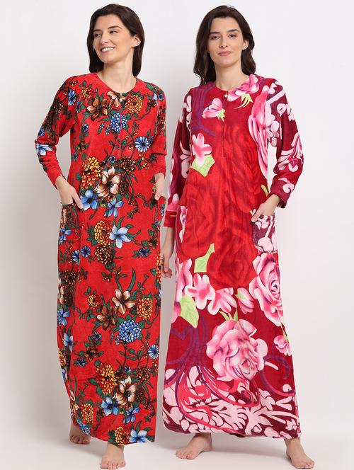 pack of 2 printed nighties - 19136535 - Very Small Image - 1