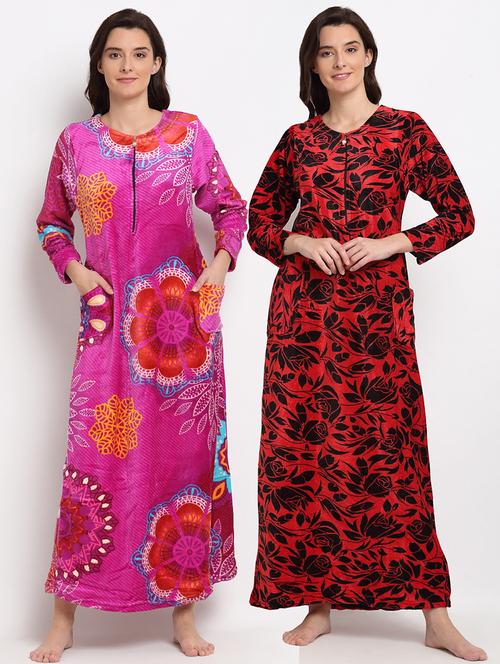 pack of 2 printed nighties - 19136646 - Very Small Image - 1