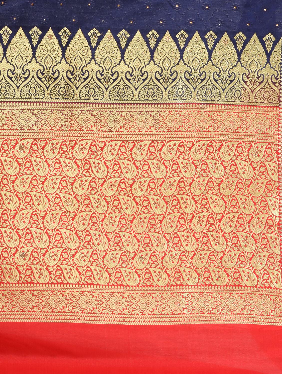 women's banarasi saree with blouse - 19137811 - Zoom Image - 5