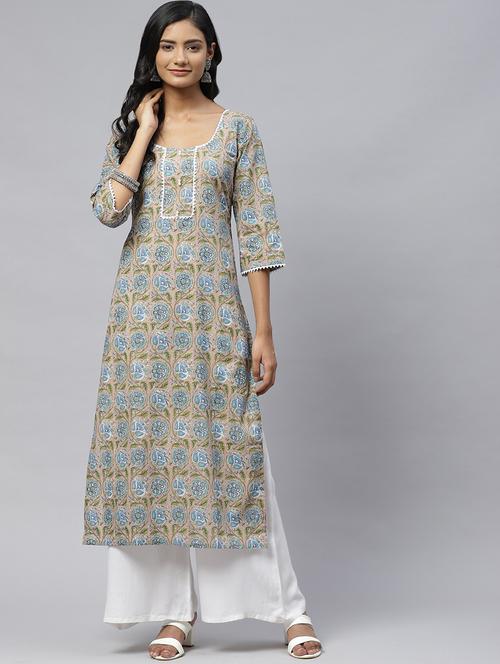 women's straight kurta - 19138451 - Very Small Image - 1